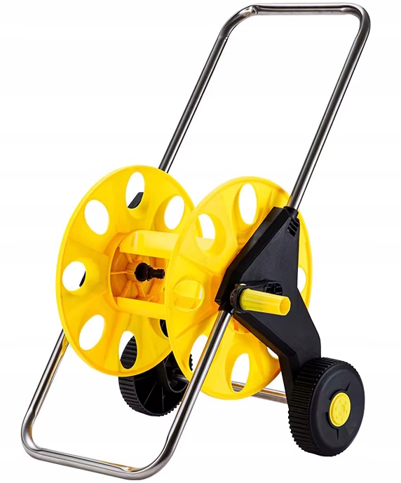 Wózek Na Wąż Ogrodowy 1/2'' 50m Zwijacz Bęben Solidny Zwijak Na Kołach