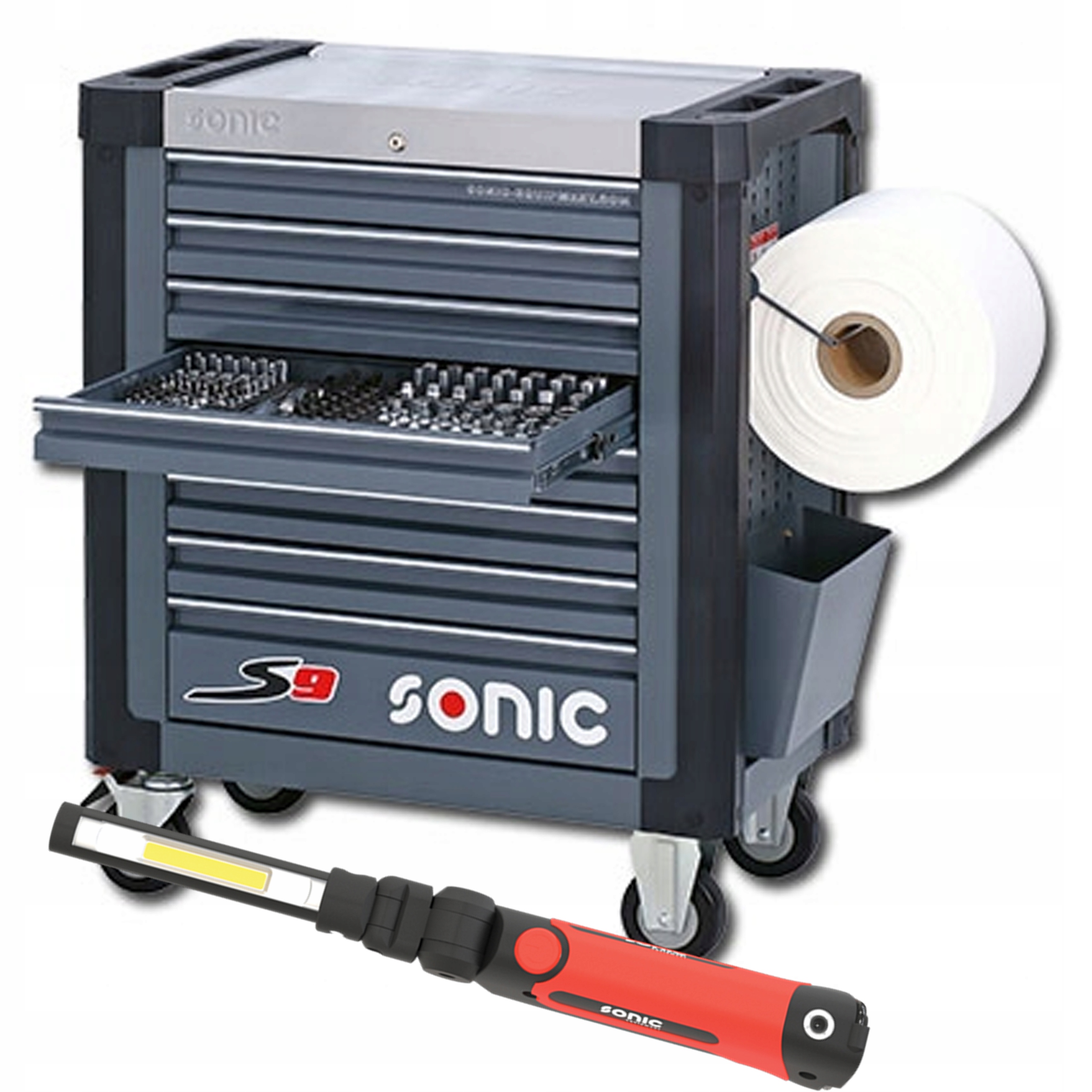 Тележка для инструментов SONIC 369 el 8 ящиков