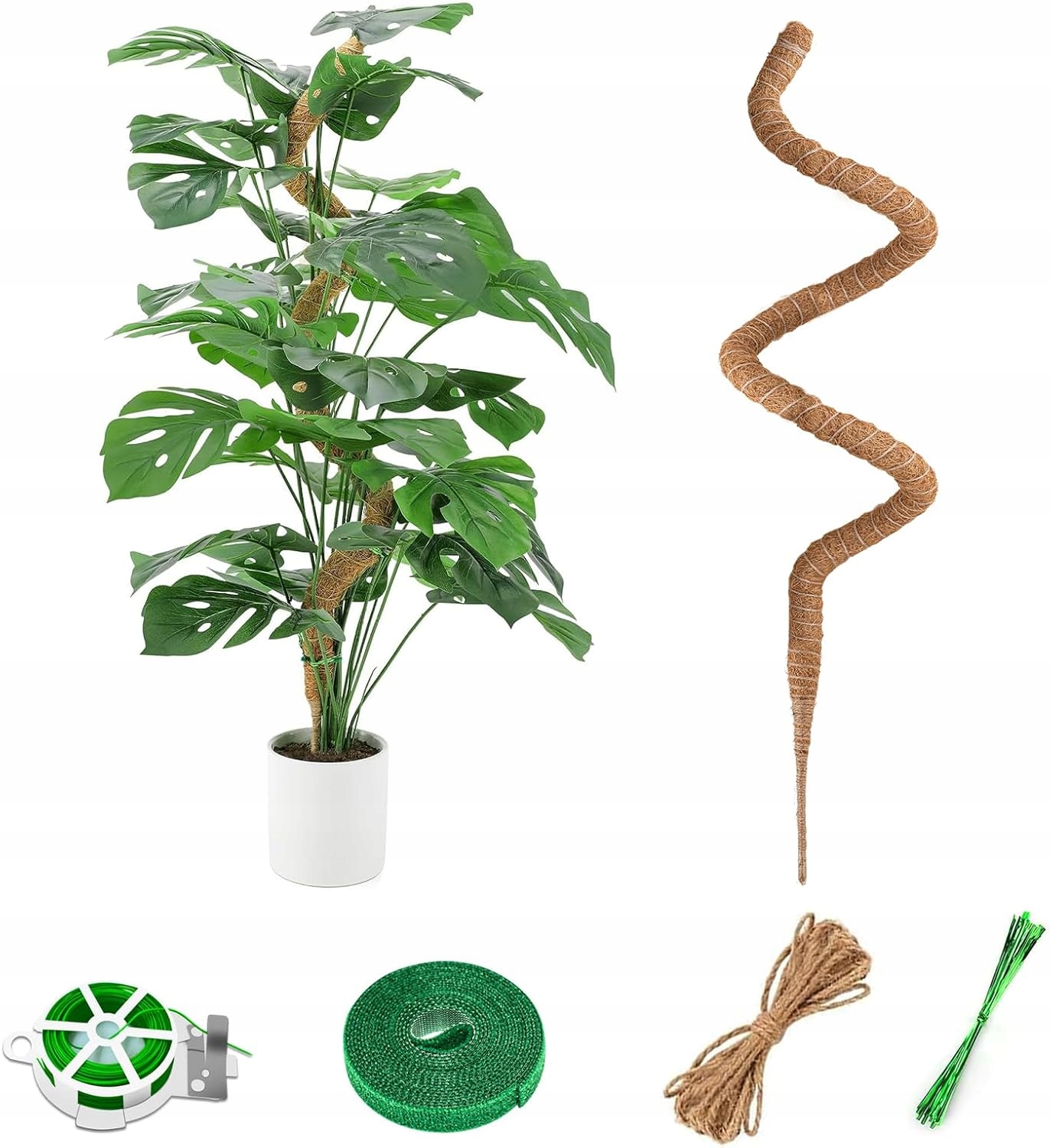 PODPÓRKA DO ROŚLIN GIĘTKA PODPORA DO KWIATKA MECH KOKOSOWY 1 SZTUKA 125 CM