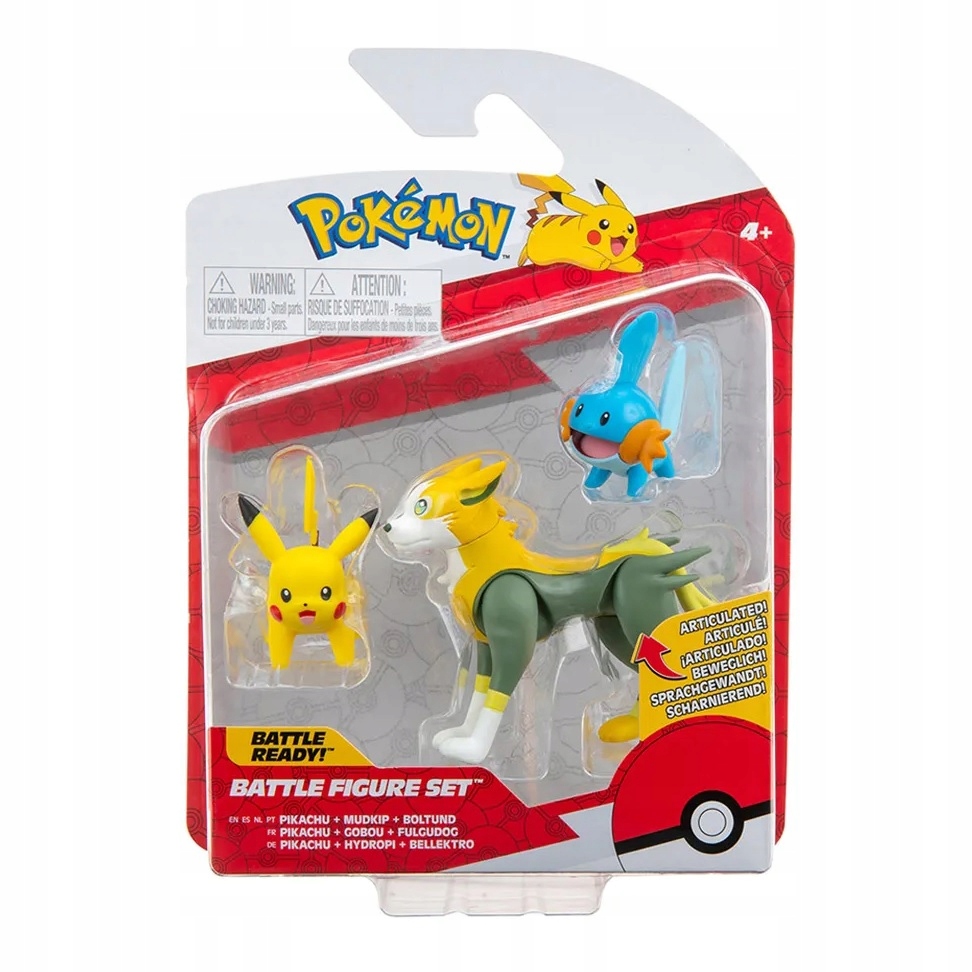 

Pokemon 3 Figurki Pikachu Mudkip Boltund PKW2676