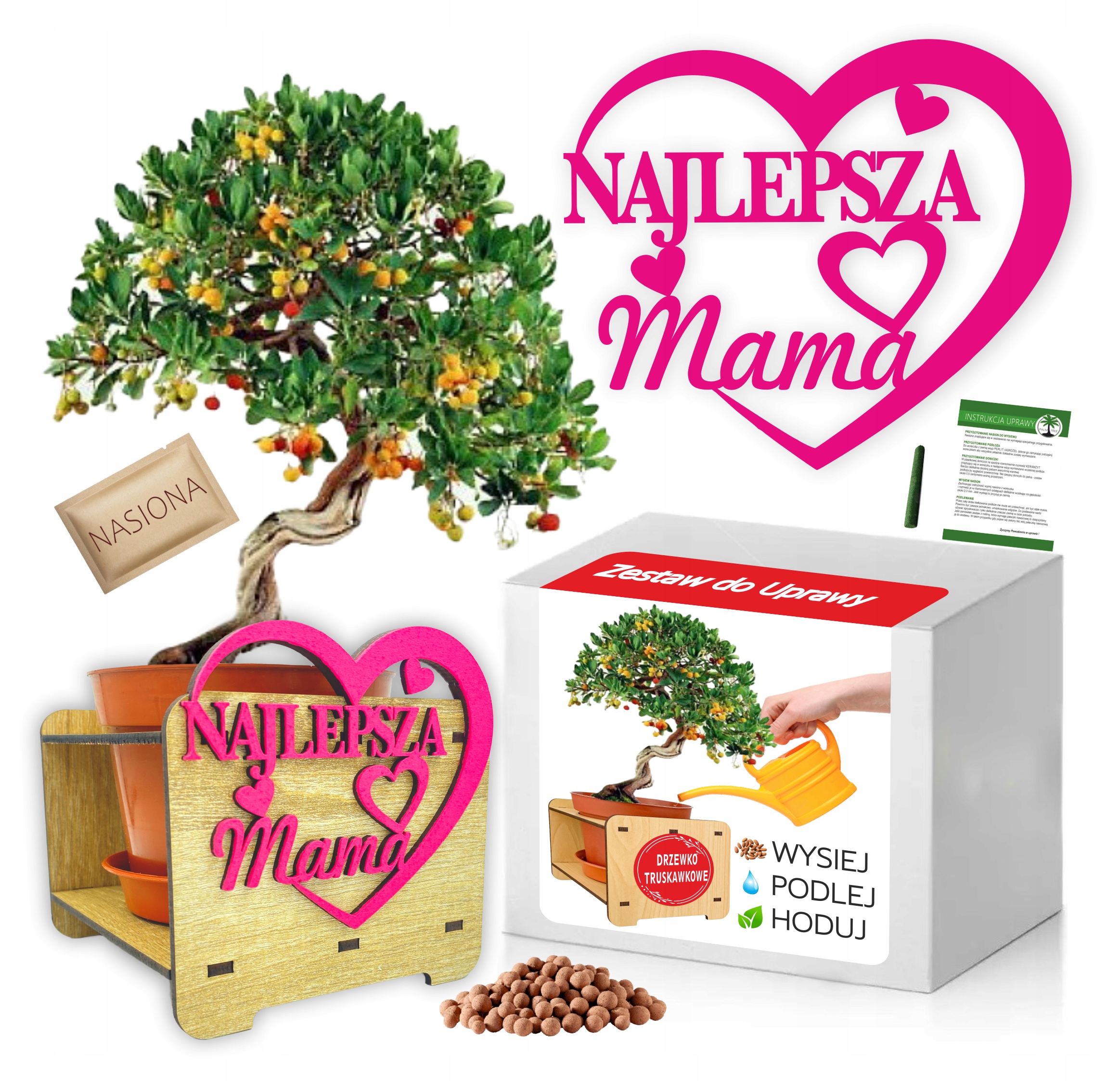 

Zestaw Bonsai Drzewko Truskawkowe Dzień Matki Mamy