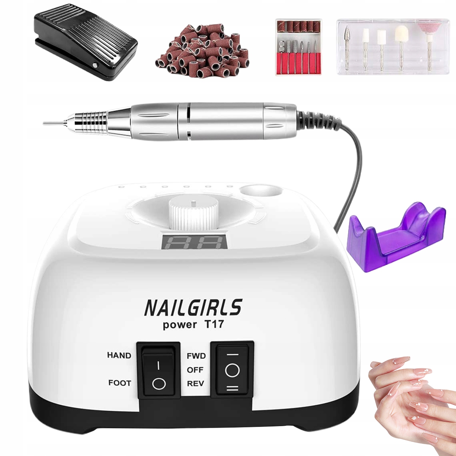 Bruska Na Nehty 11V1 Pro Profesionální Manikúru A Pedikúru Pedál
