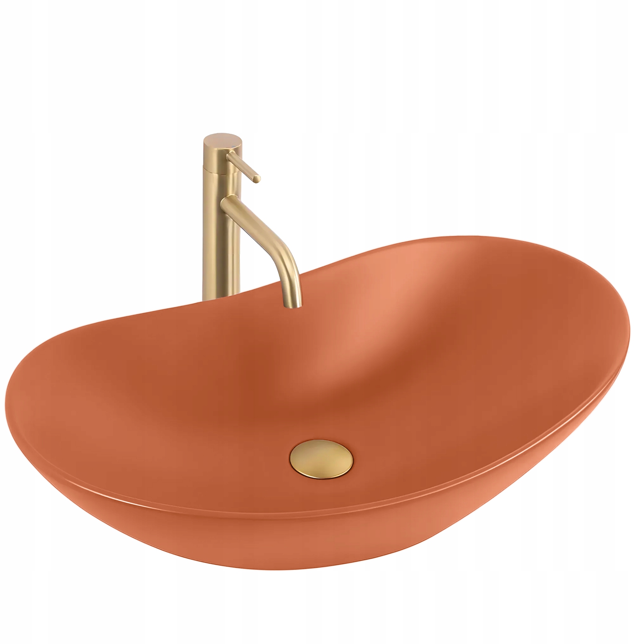 Umývadlo Na Dosku Oranžové Matné Rea Royal Cinnamon Matt Veľké 61,5 cm