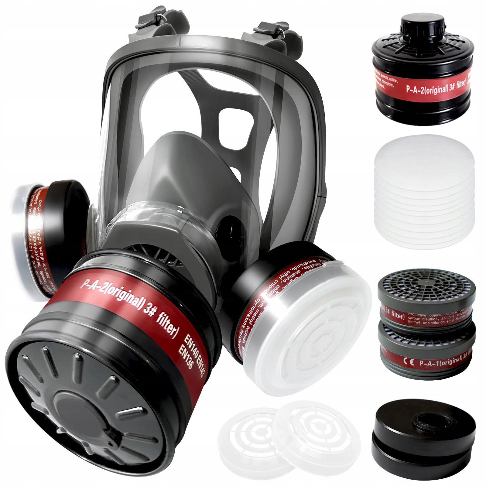 Protiprachová Maska Plynová Maska 2 Uhlíkové Vložky 10 Filtrů