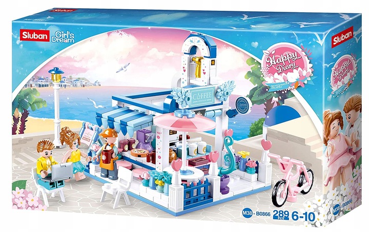 KLOCKI SLUBAN GIRLS KAWIARNIA NA PLAŻY CAFE 289el