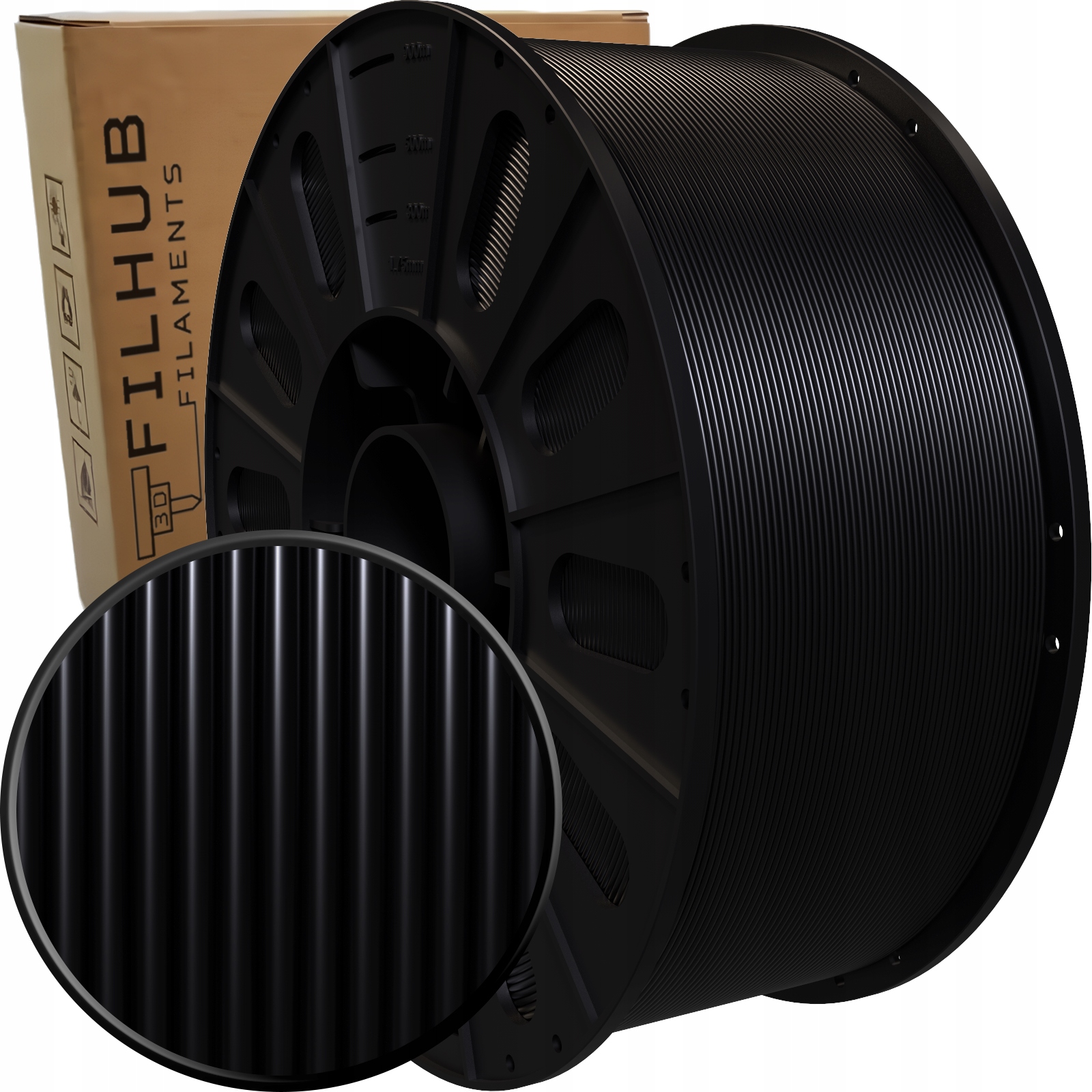 Filament PETG FilHub 1.75mm czarny 1kg