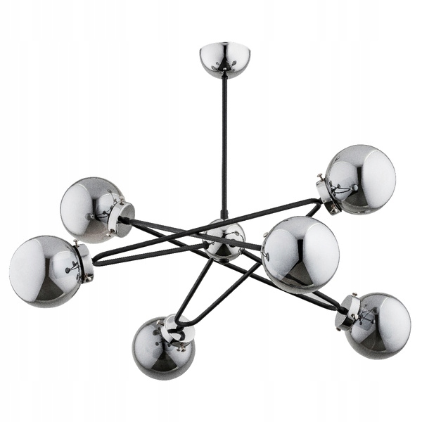 Moderný stropné svietidlo v hviezdnej sivej striebornej farbe Sagito Chrom do pracovne