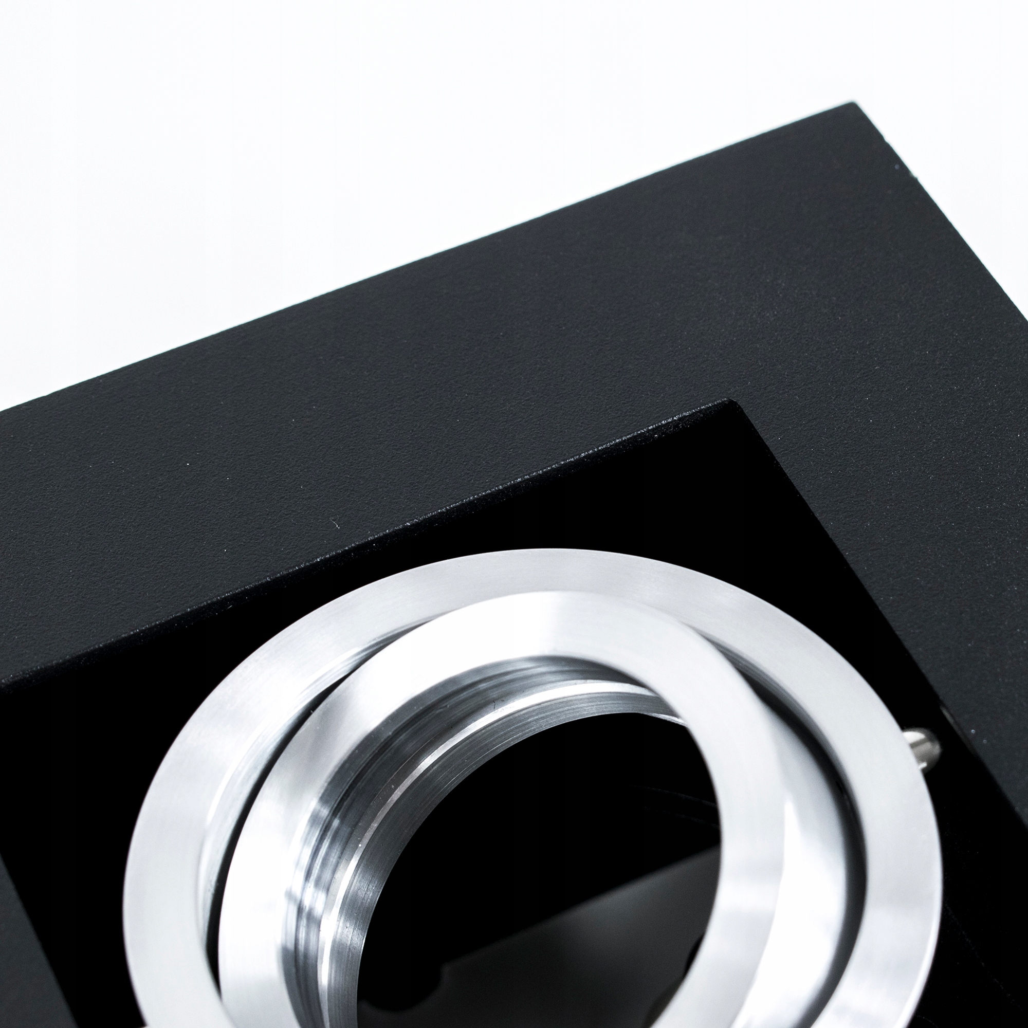 LAMPA SUFITOWA PLAFON LED NATYNKOWY CZARNY 2xGU10 EDO Kolekcja OSMIN 2 BLACK SILVER