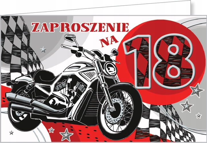 

Zaproszenie na osiemnaste urodziny mix 10 szt ZZ3