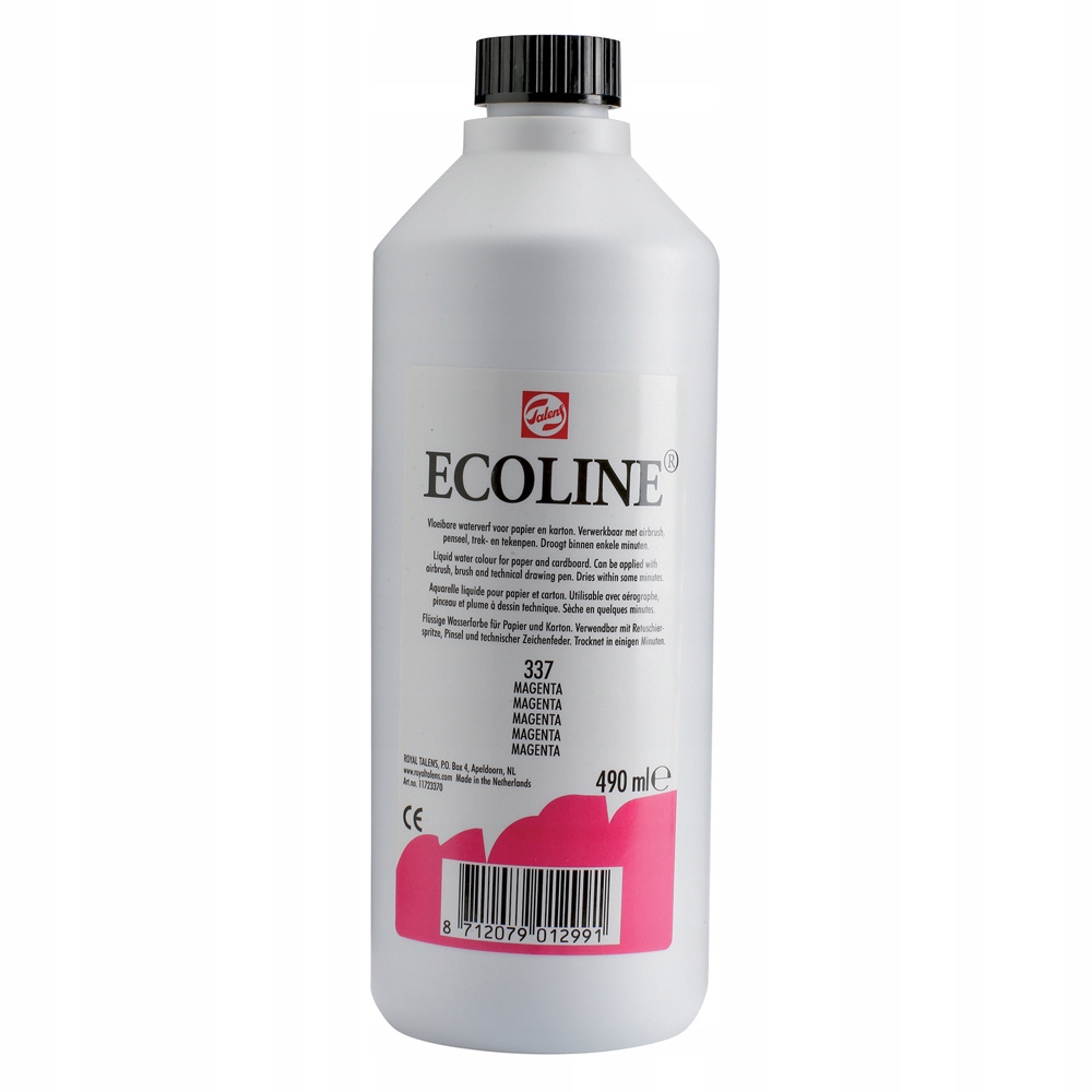 Talens Ecoline barva akvarel kapalina 490ml 337 magent