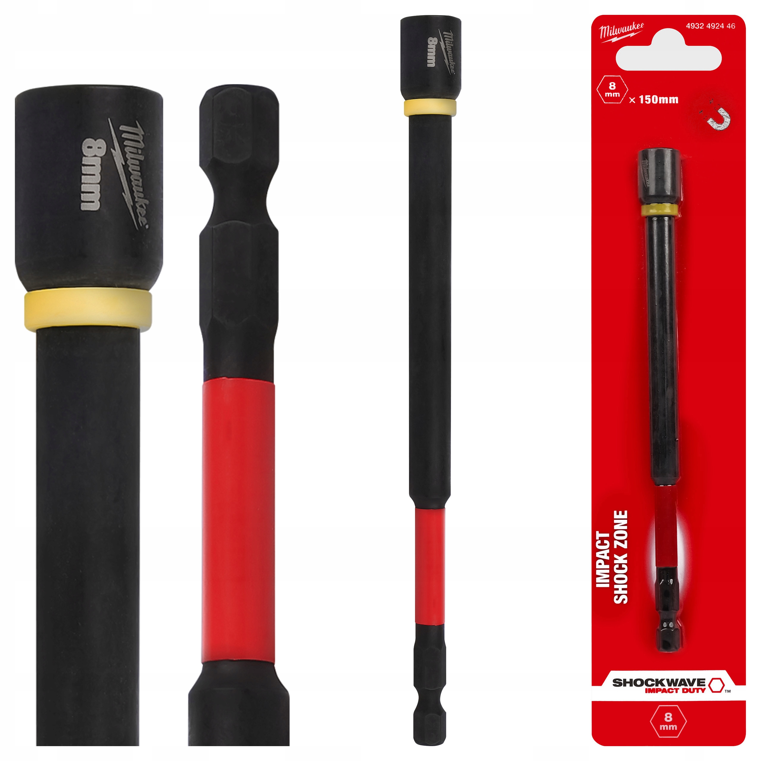 Nasadka udarowa magnetyczna 8/150 mm sześciokątna Milwaukee Shockwave