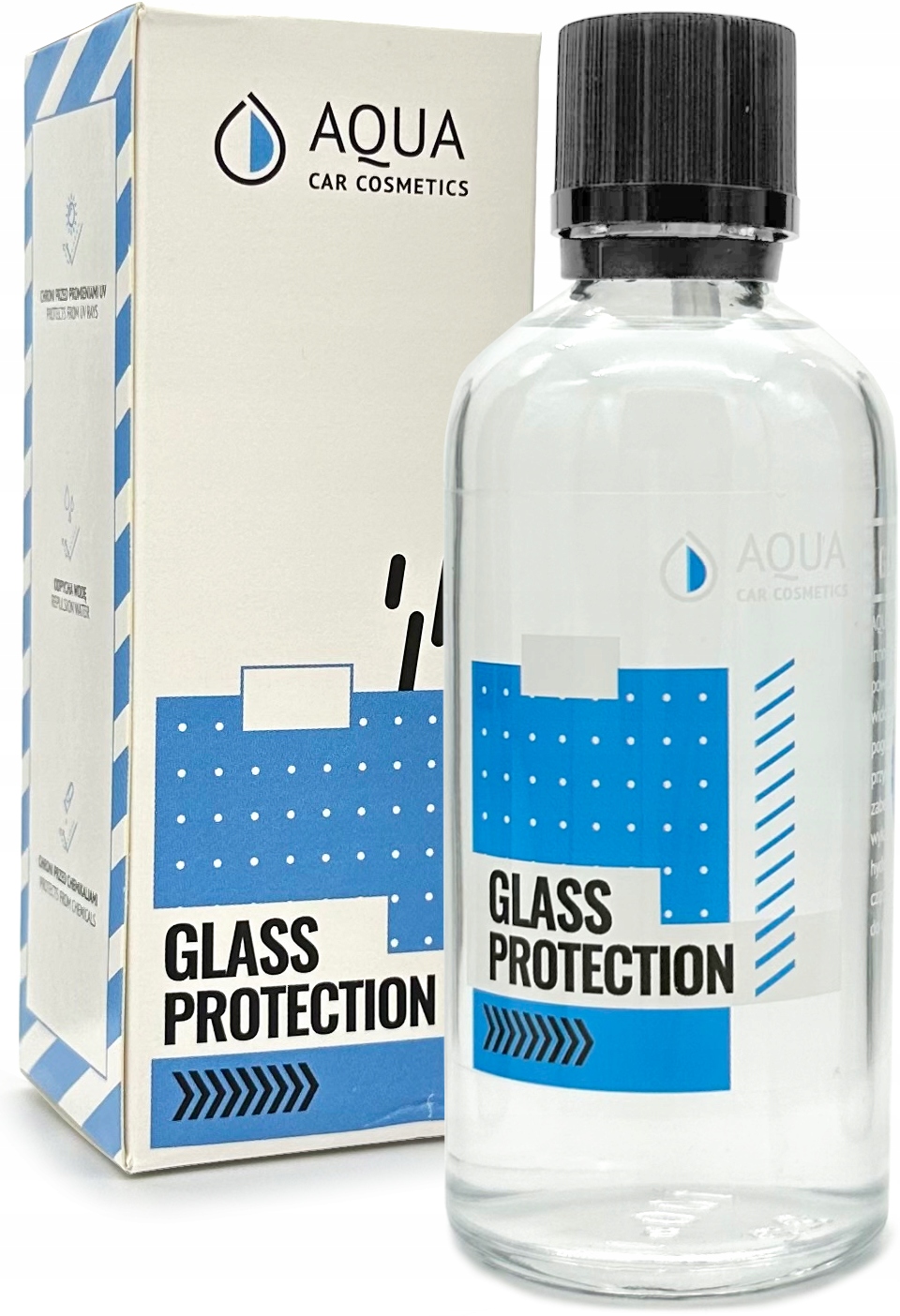 AQUA _ GLASS PROTECTION 30ML POWŁOKA DO SZYB, NIEWIDZIALNA WYCIERACZKA