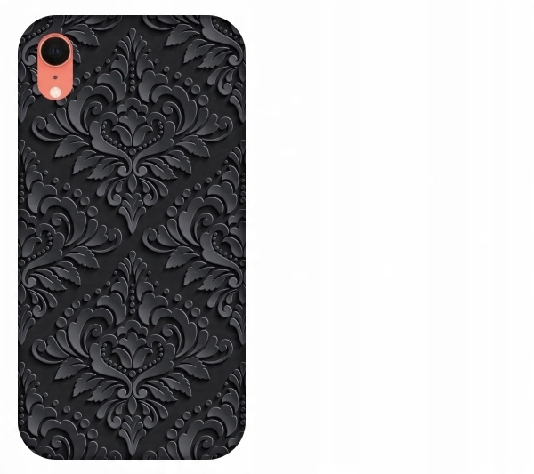 

Etui pokrowiec iPhone Xr Vintage wzór barok czarny