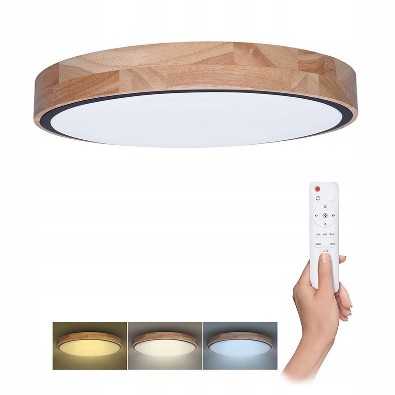 Solight Led osvětlení s dálkovým ovladačem Iron Oak, 60W, 4200lm, 51cm, změ