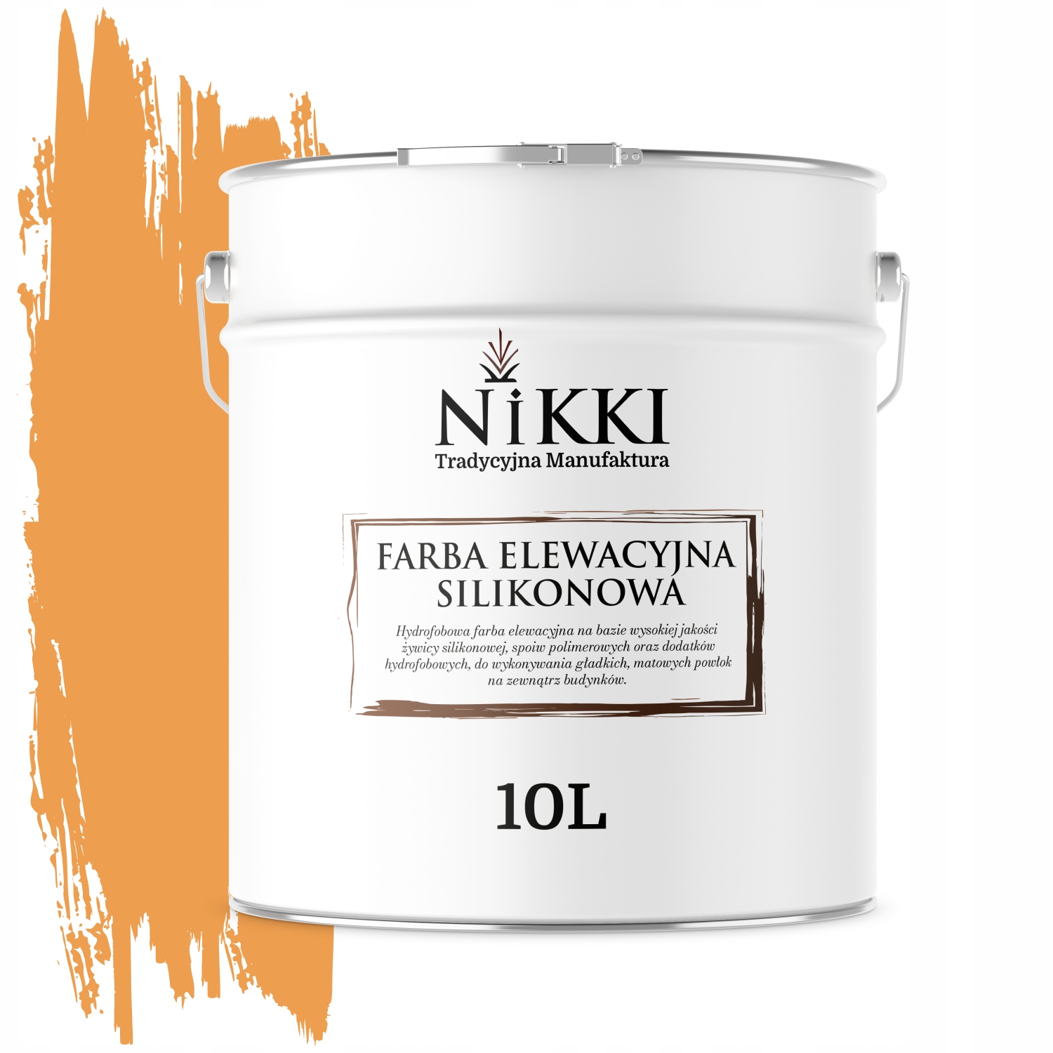 Vonkajšia Silikónová Fasádna Farba 10 L Oranžová F766 Uv