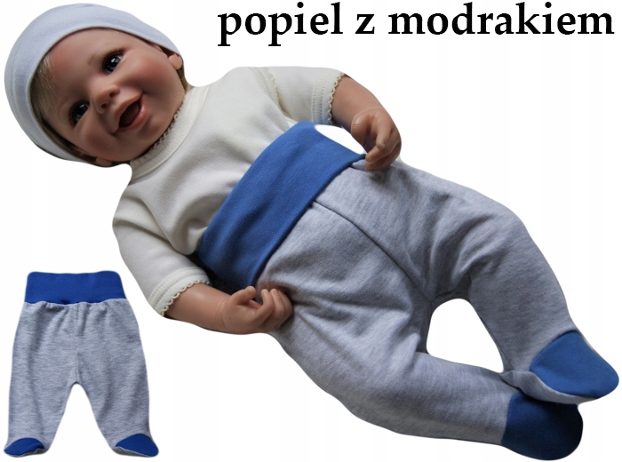 

Półśpioszki śpioszki 74 ze stopką bawełniane