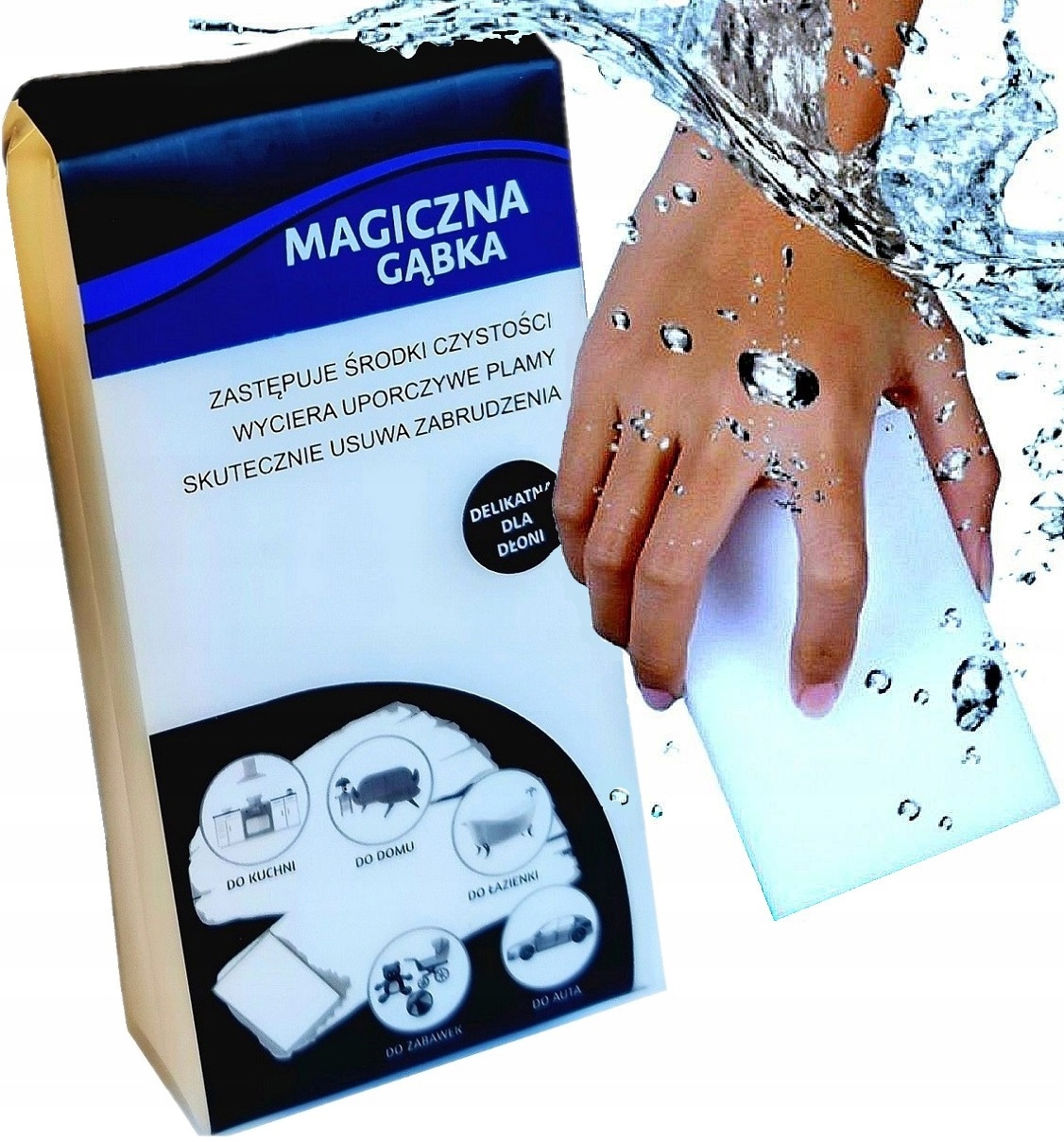 

Magiczna Gąbka Do Czyszczenia Duża Usuwa Plamy