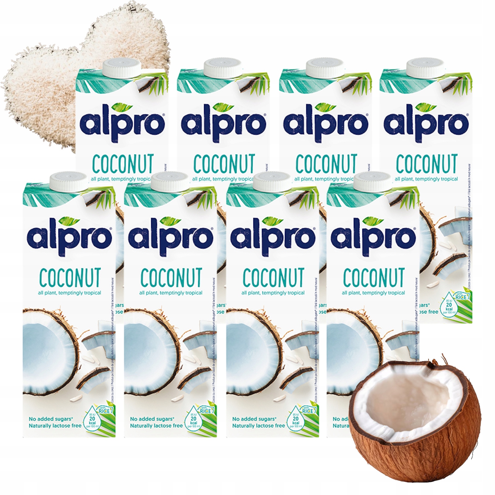 Levně Rostlinný nápoj s vápníkem Alpro Coconut Rice Kokosovo-rýžový 8x1 l