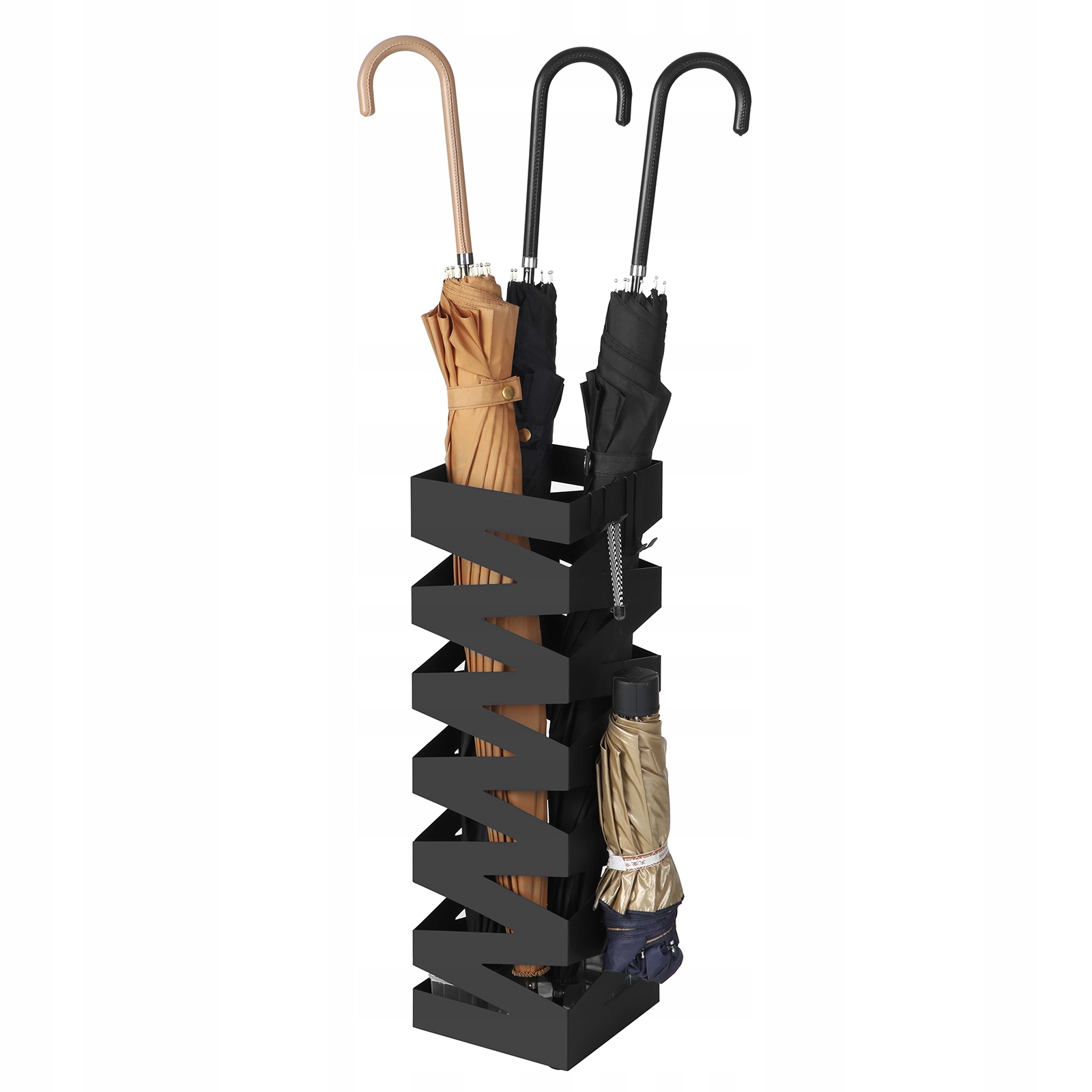 STOJAK NA PARASOLE Parasolnik czarny nowoczesny ażurowy METALOWY 49 cm LOFT