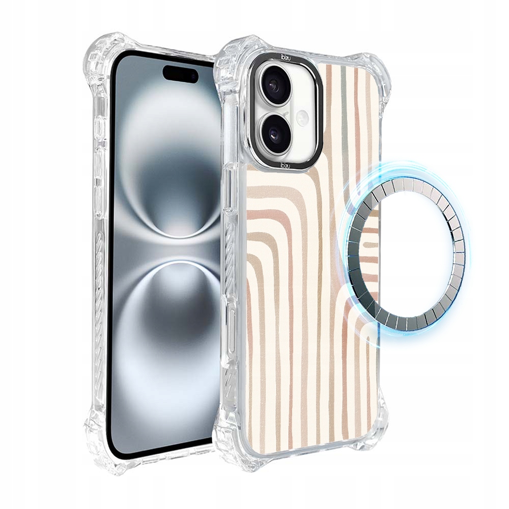 Pouzdro pro iPhone 16 Plus Ibizu DropGuard Ultra s MagSafe, pískové bludiště