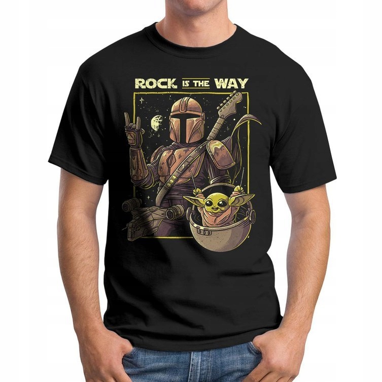 

Koszulka T-Shirt Rock Is The Way Mandalorian L
