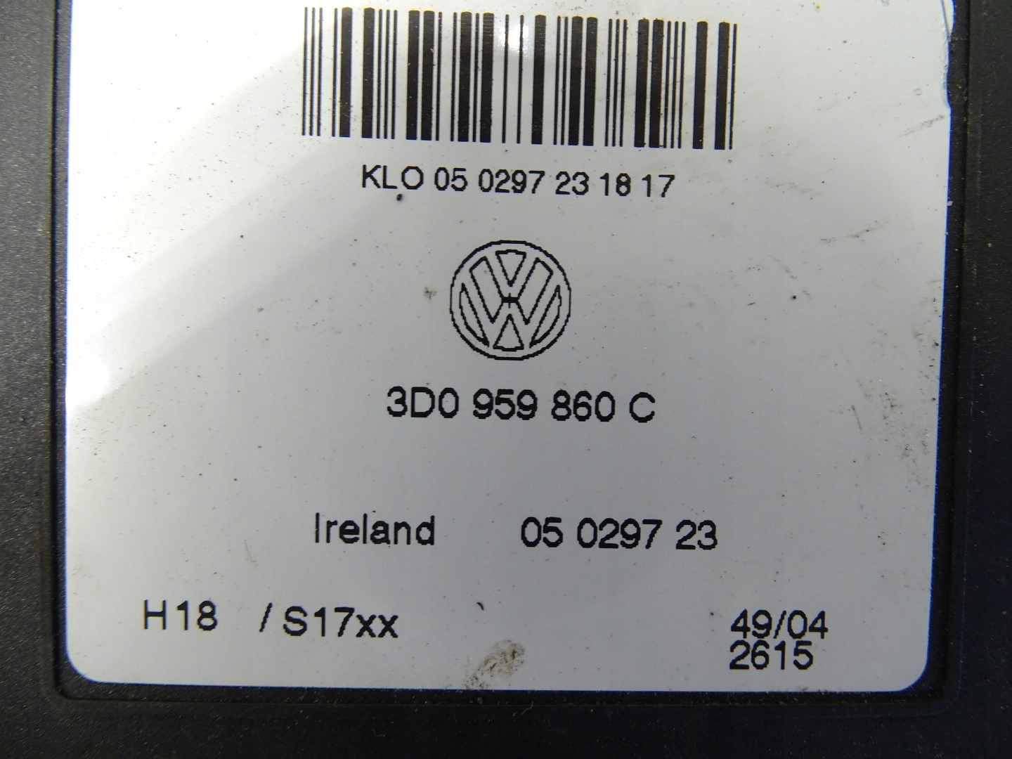 control unit comfort control unit VW PHAETON 3D0959860C