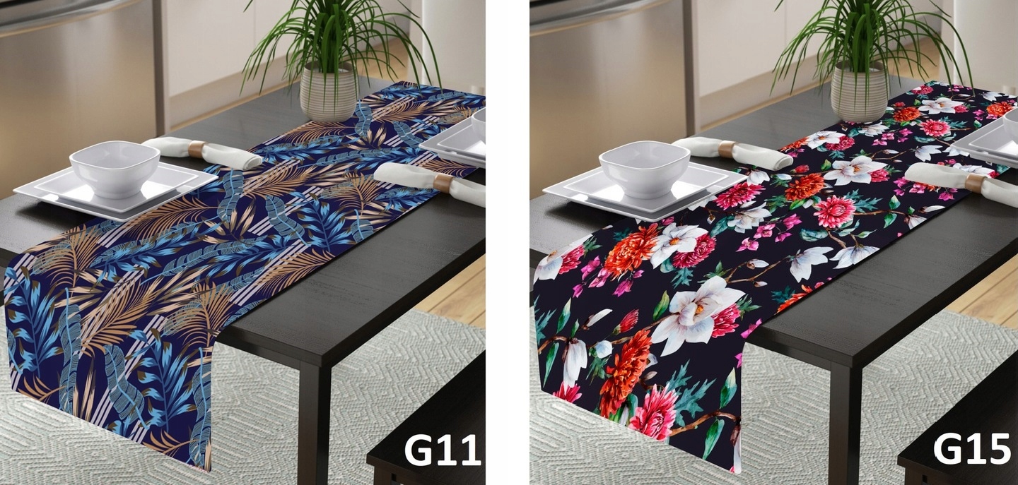 BIEŻNIK NA STÓŁ MATOWY KOLOROWY 40x140 OBRUS G8 Szerokość produktu 40 cm