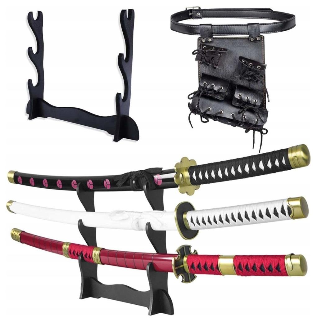 One Piece 3 Meče Kitetsu/Shisui/Wado Ichimonji Plus Stojan, Pas JT10000