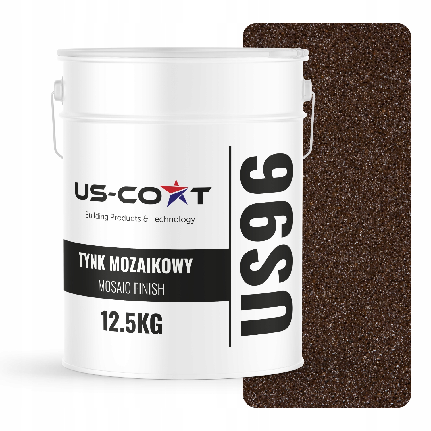 Mozaiková Omítka Mozaika 12,5 Kg Hnědá Tmavá M95 Ozdobná Pryskyřičná Fasáda
