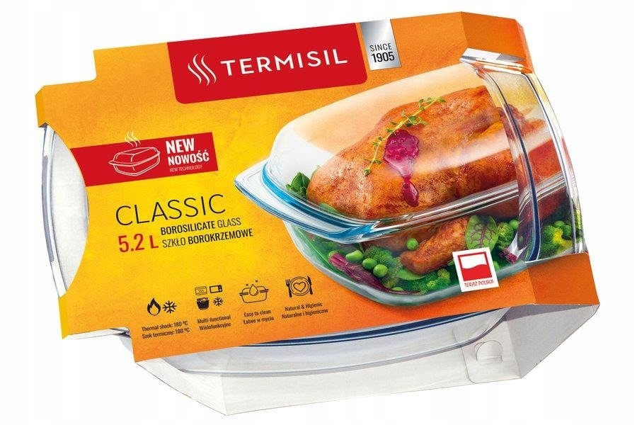 

Naczynie żaroodporne Z Pokrywka do zapiekania 5,2L