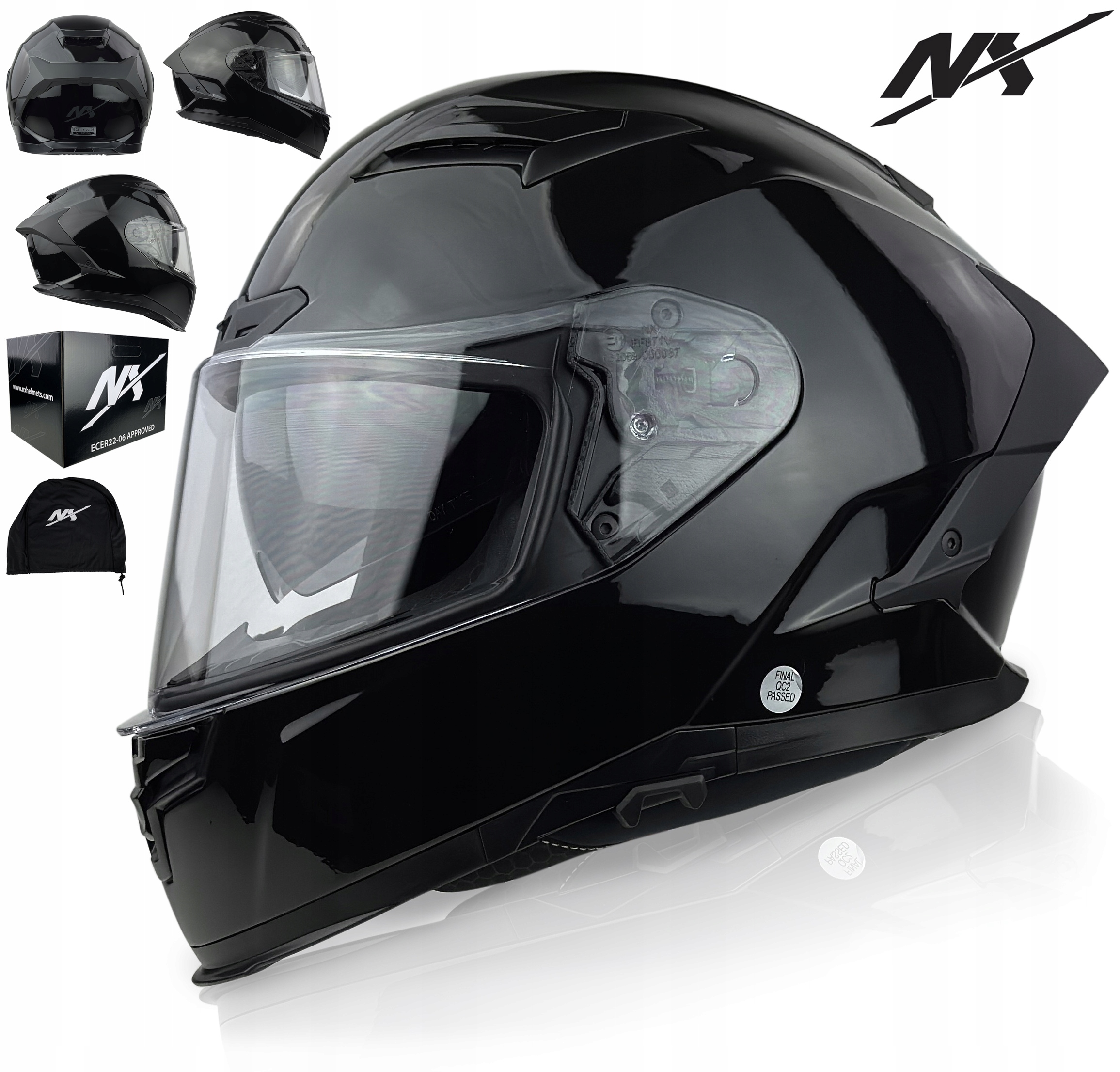 Kask Motocyklowy Integralny Nx Speed II r.S Interkom Ready Blenda