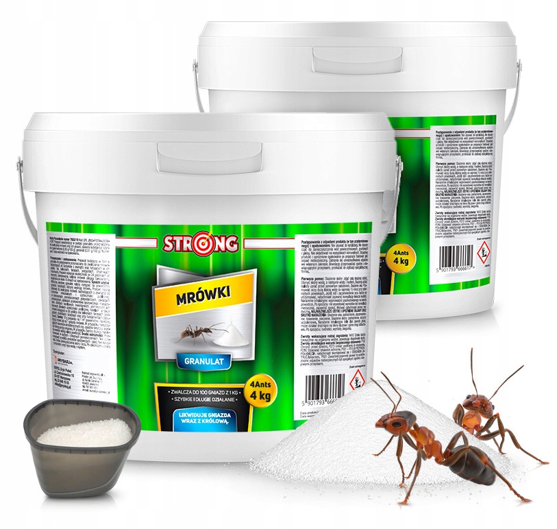 2x4 Kg Proszek Na Mrówki Trutka Na Mrówki Granulat Niszczy Gniazda Strong