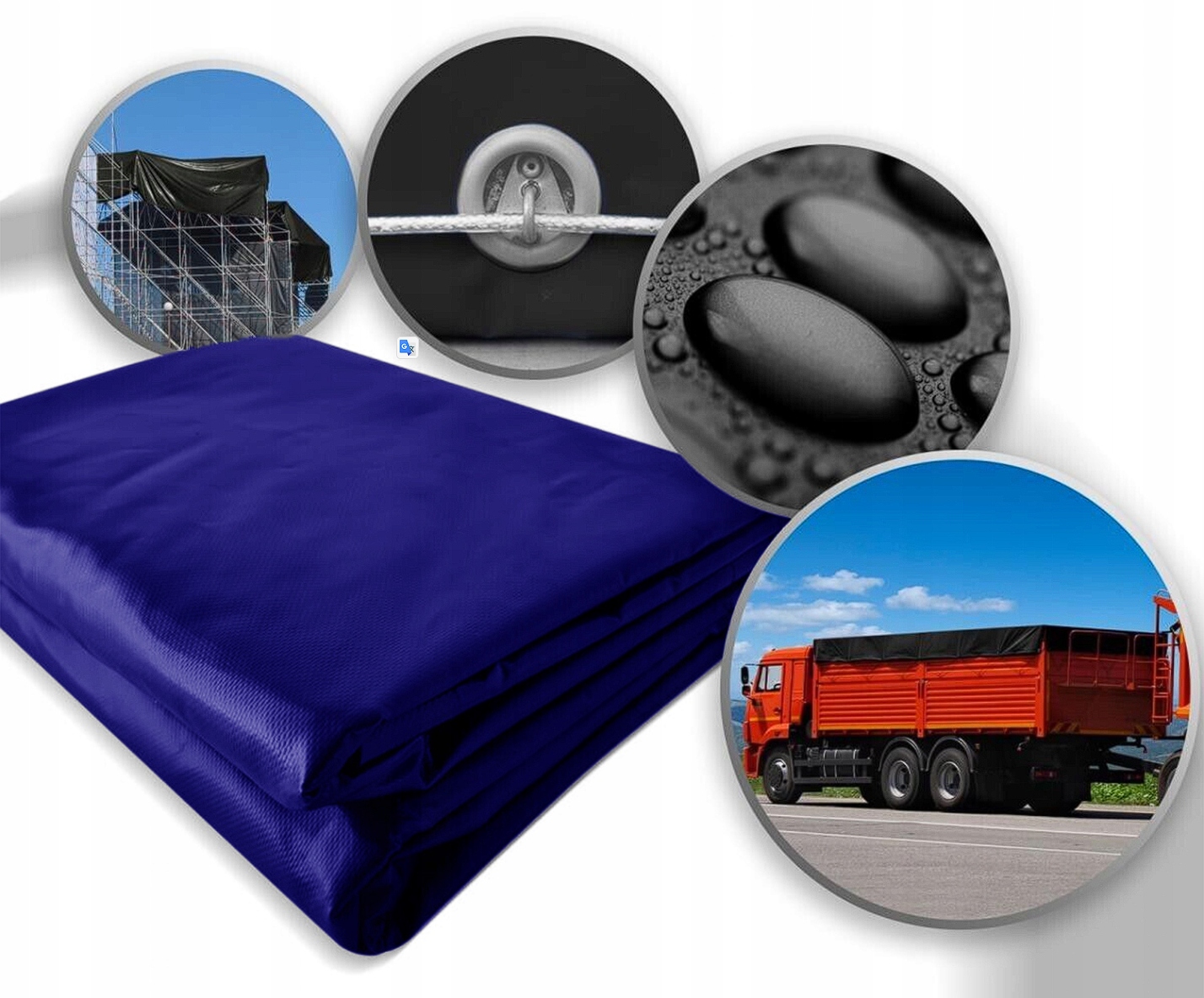 PLANDEKA GRUBA 630g 1mb szer. 2,75m Czarna RAL 9005 Producent inna