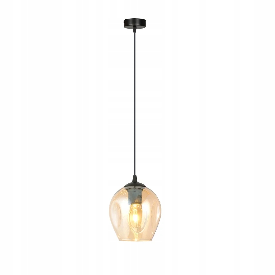 Závěsná lampa Emibig Istar Černá/Medová 1xE27 15W Nastavitelná