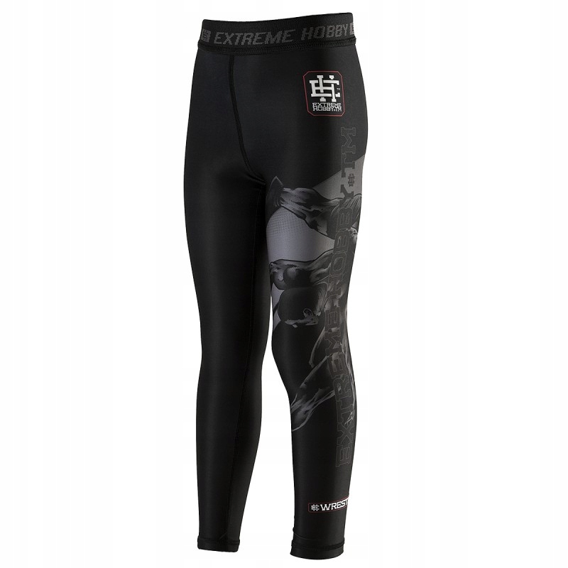 Extreme Hobby Legginsy Wrestling Kids Czarne 140