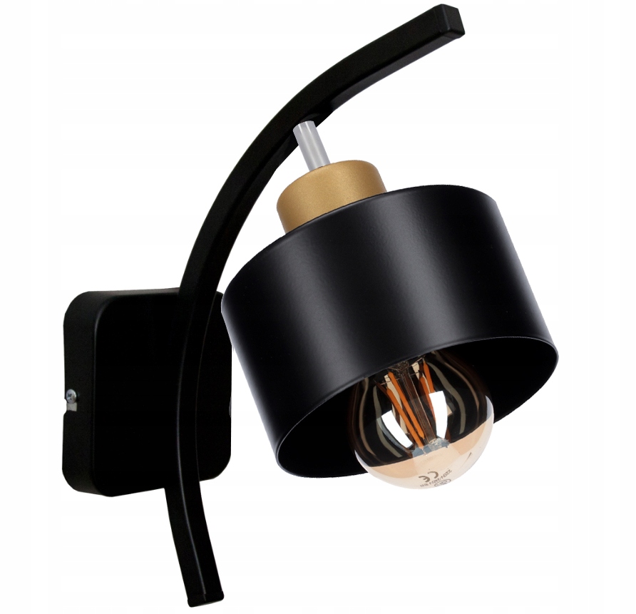 

Nowoczesny Kinkiet Lampa Loft Gold Fala przegub