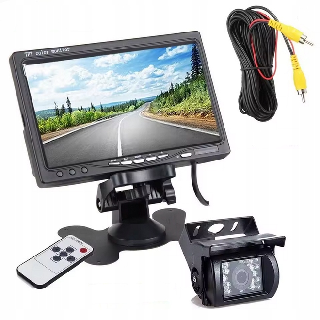 Couvací kamera s monitorem 7'' sada pro Tir Bus obytný kombajn