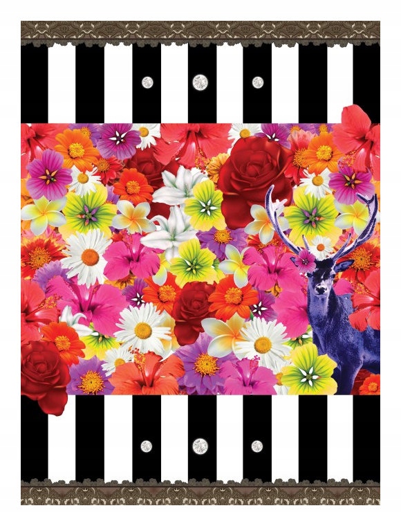 Fototapeta Kvetinový jeleň Farba a vinylová elegancia 184x254 lepidlo