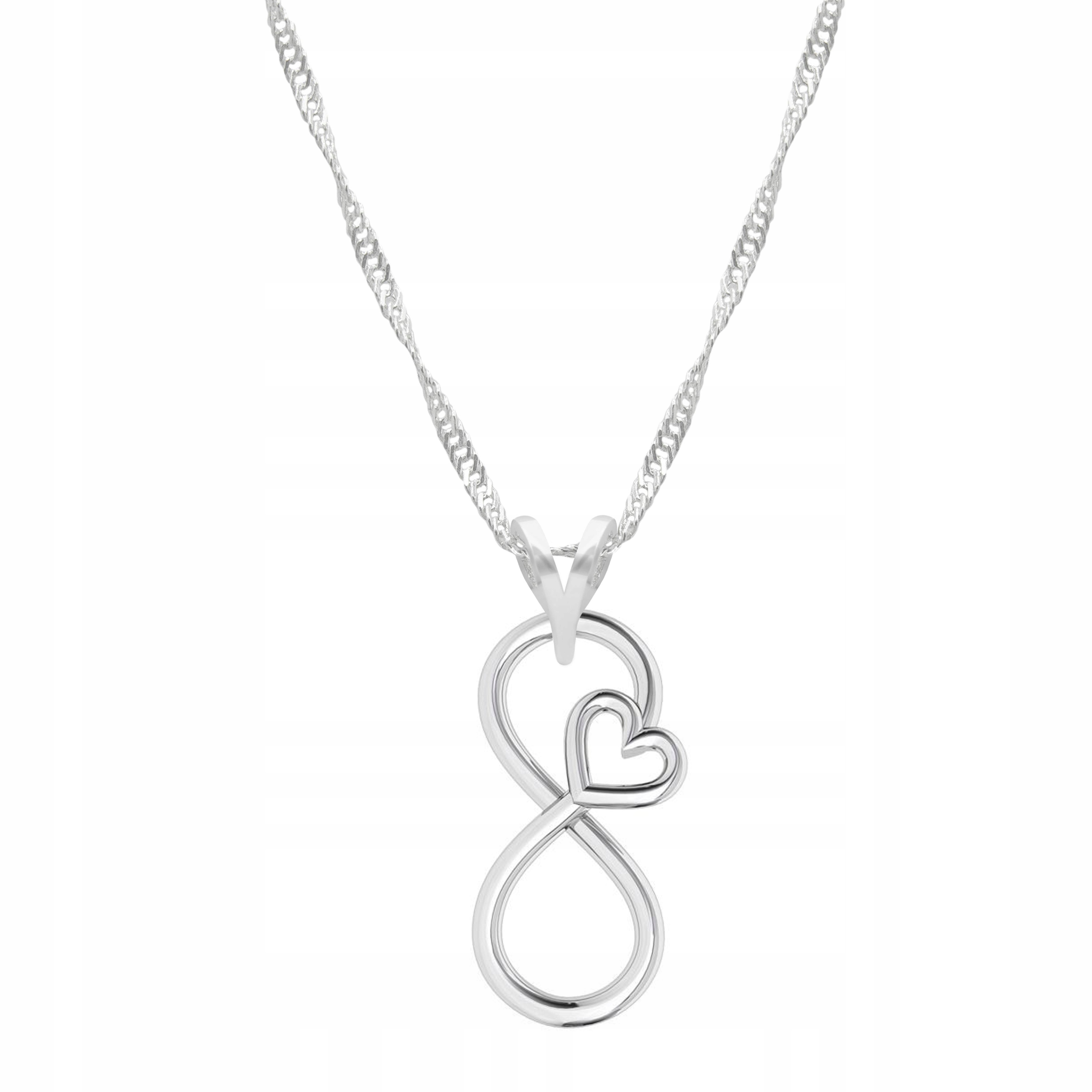 

Łańcuszek srebrny naszyjnik 925 Nieskończoność