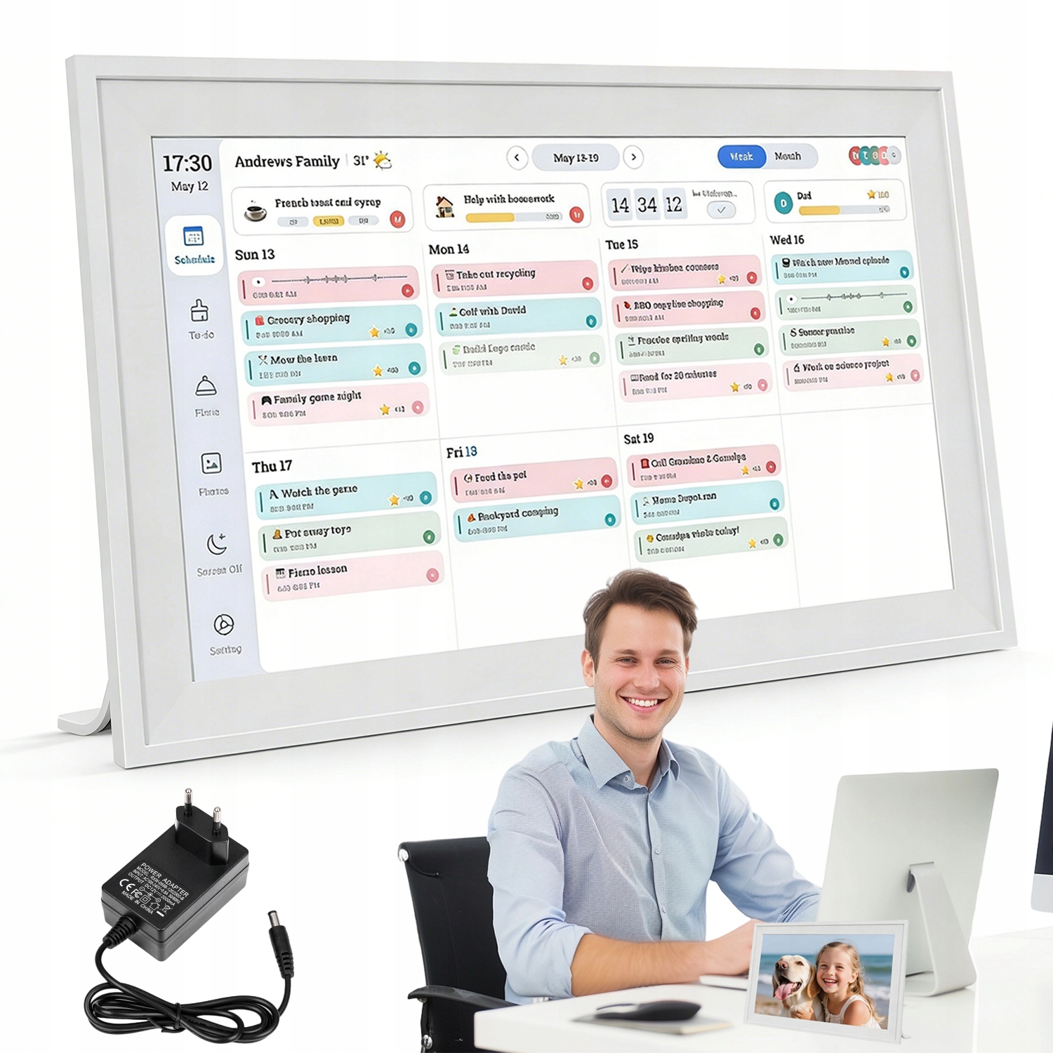 Rámeček Digitální Dotyková Regulace Pořadí Škálování Skrývání Fotografií