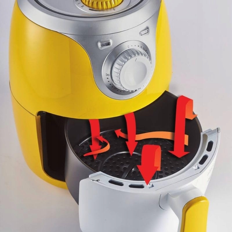 ARIETE Frytkownica Beztłuszczowa Mini 2L 1000W Antyadhezyjna Żółta Wersja 2 — miniatura 4