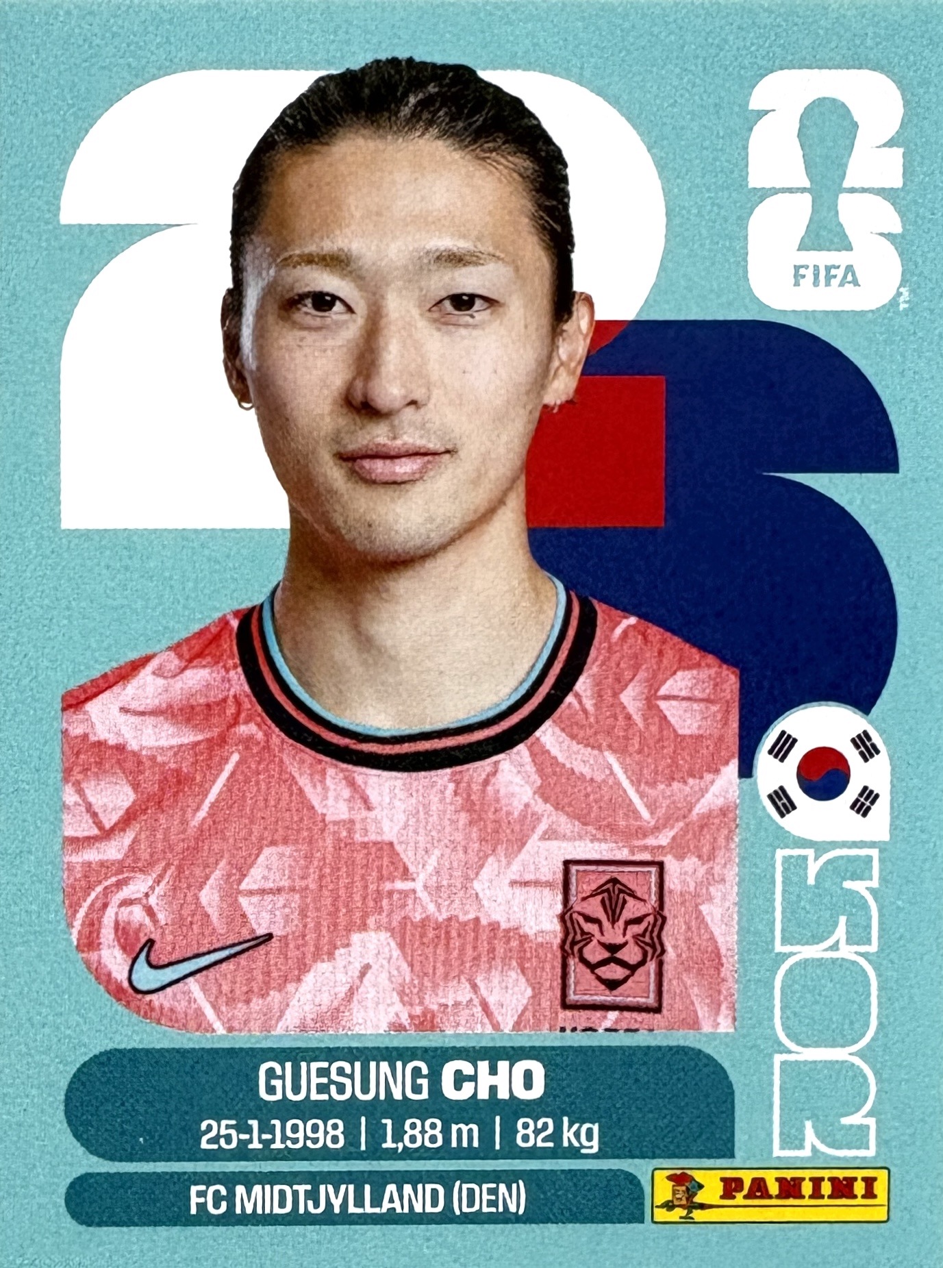 Naklejki Panini World Cup 2026 naklejka Kor 17 Guesung Cho Korea
