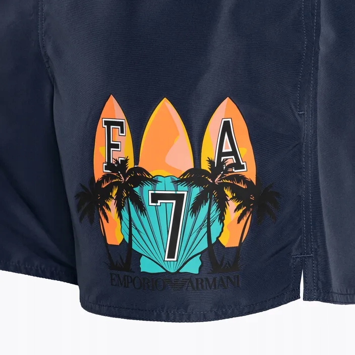 Szorty kąpielowe męskie EA7 Emporio Armani Water Reactive Monogram Boxer XL Rozmiar XL