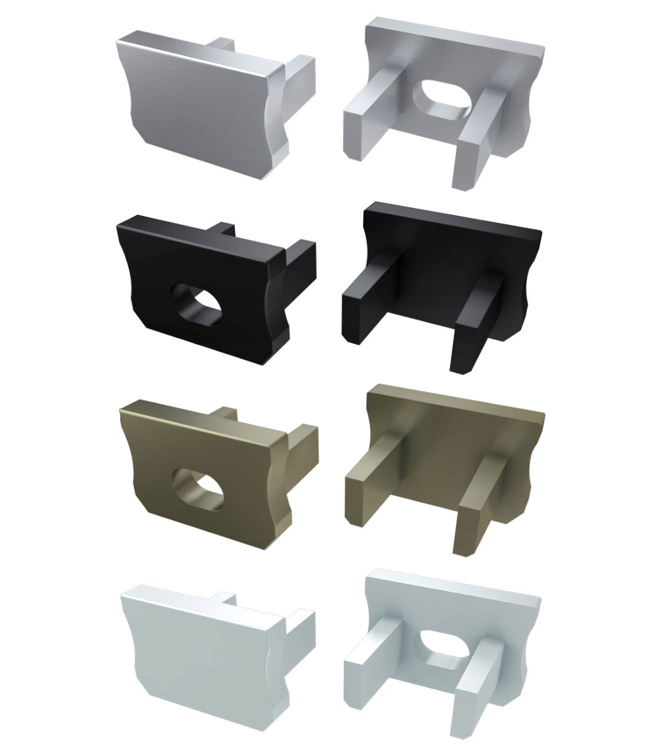 ZAŚLEPKA DO PROFILU TYPU X SZARA CZARNA BIAŁA INOX Marka Lumines lighting