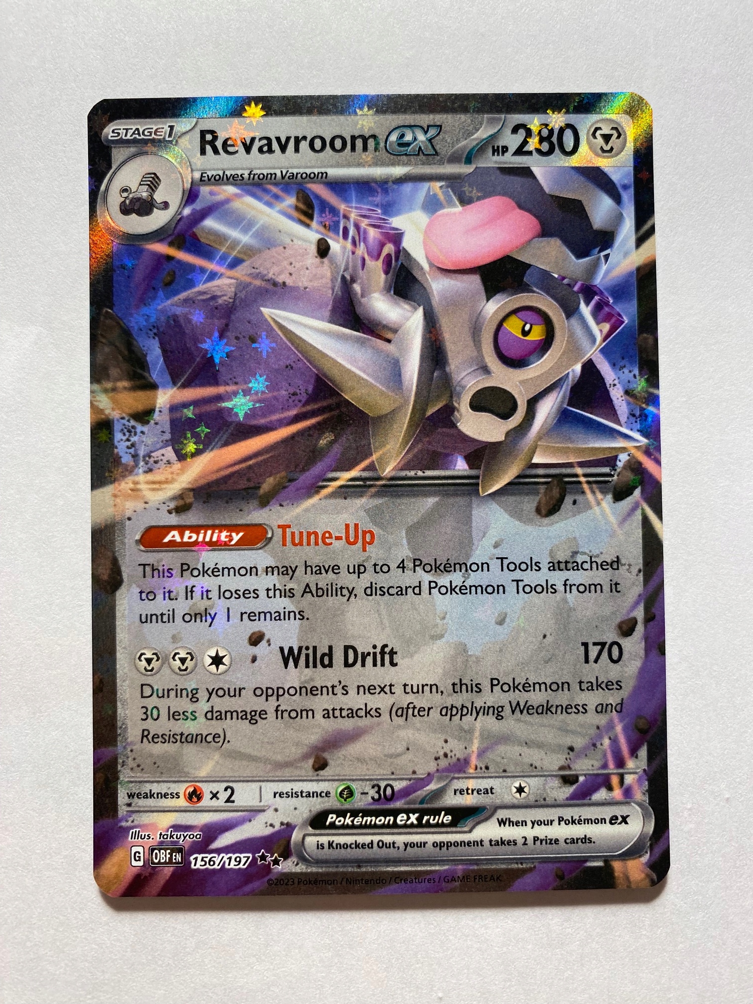 Obsidian Flame Ultra Rare 156/197 Revavroom ex
