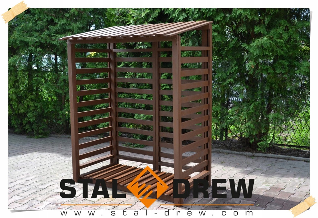 Drewutnia na drewno kominkowe, wiata na drewno!!!! Magazyn Wysokość produktu 188 cm