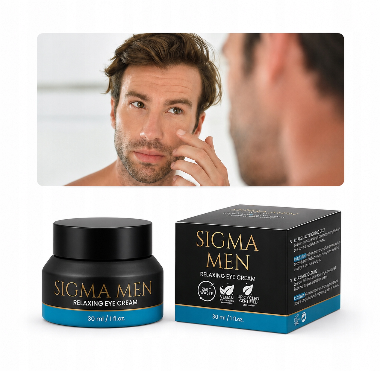 Oční krém pro muže s redukcí vrásek a únavy, 30 ml Sigma Men
