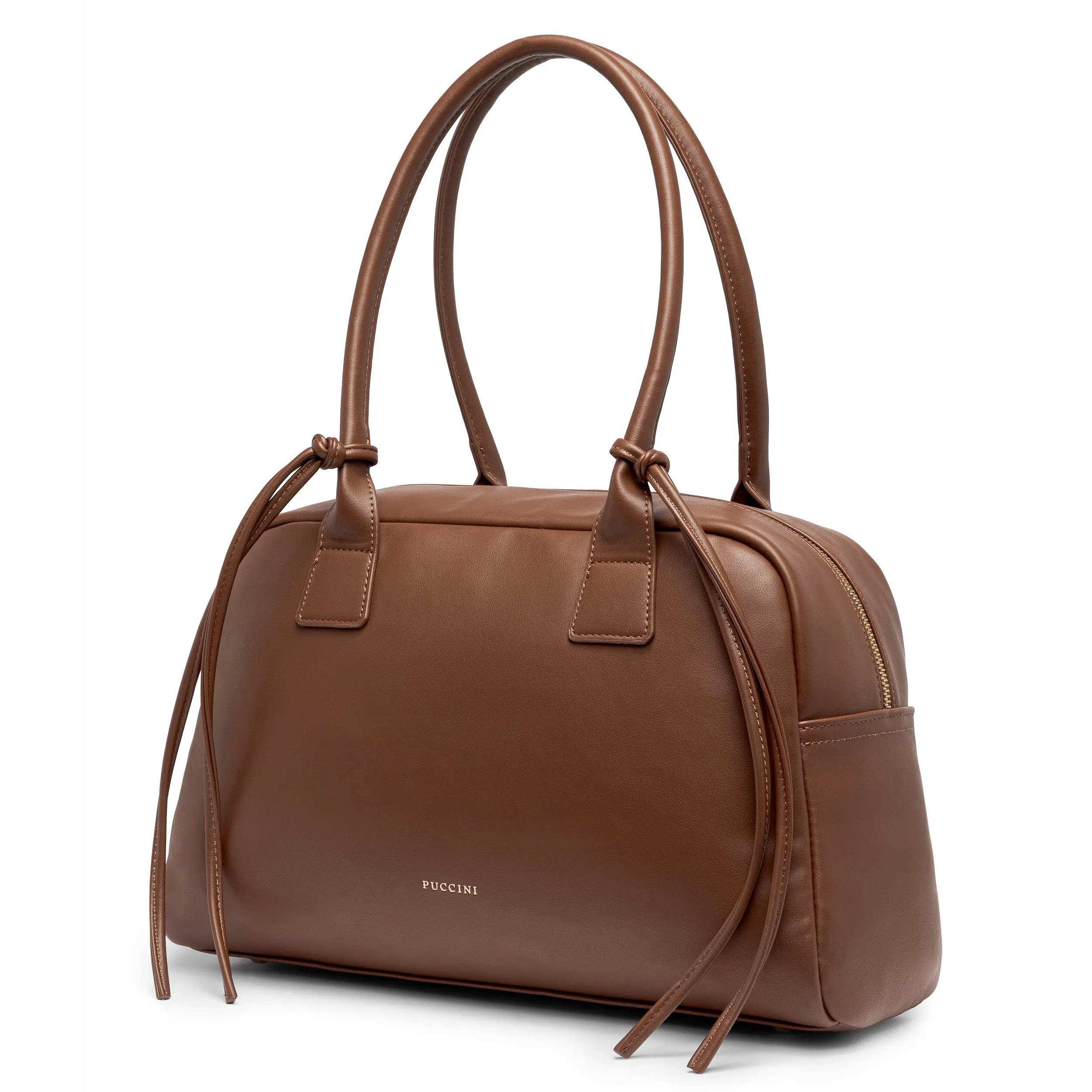 Velká dámská kabelka Puccini Eko Kůže Kufřík hnědá BK2251018D-2