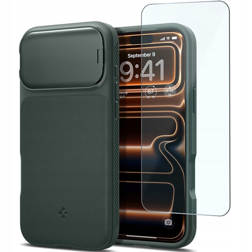 Etui Spigen Optik Armor do MagSafe do iPhone 17 Pro, osłona aparatu szkło