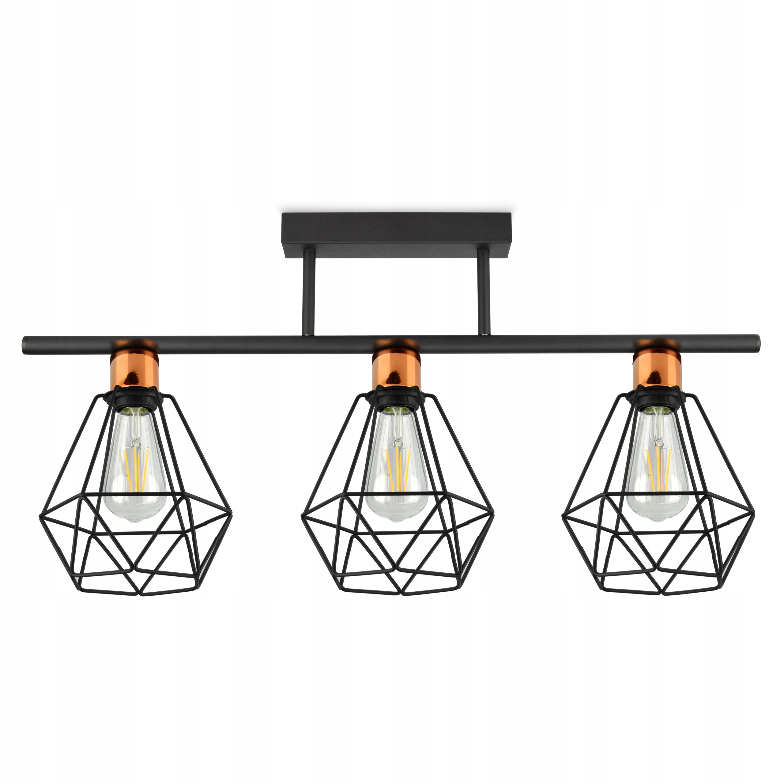 Závěsná lampa Lustr Stropní Svítidlo Diamant Měď Led